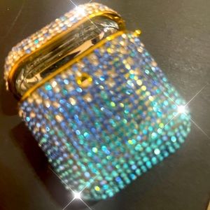 Ear Pod Case Blue Swarovski Crystal Ombre